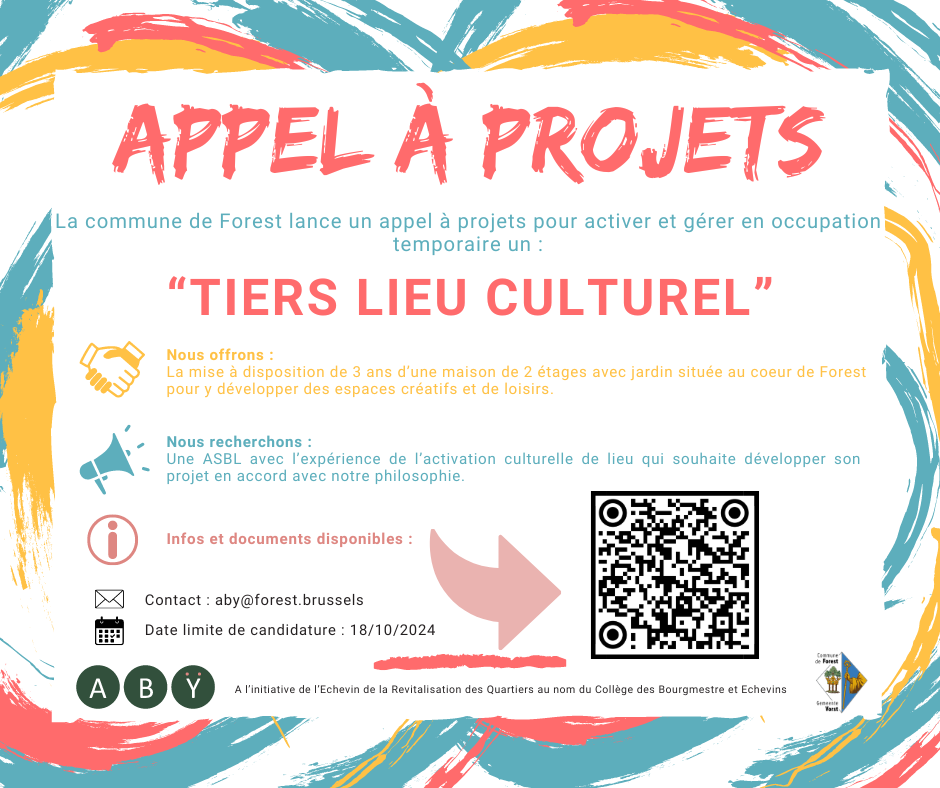 Appel à projet occupation d'un "tiers-lieu culturel"