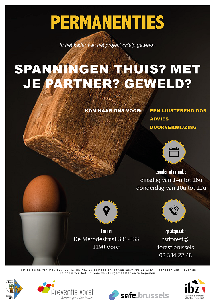 EDR affiches permanences violence NL