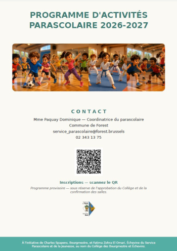Programma van naschoolse activiteiten 2026-2027